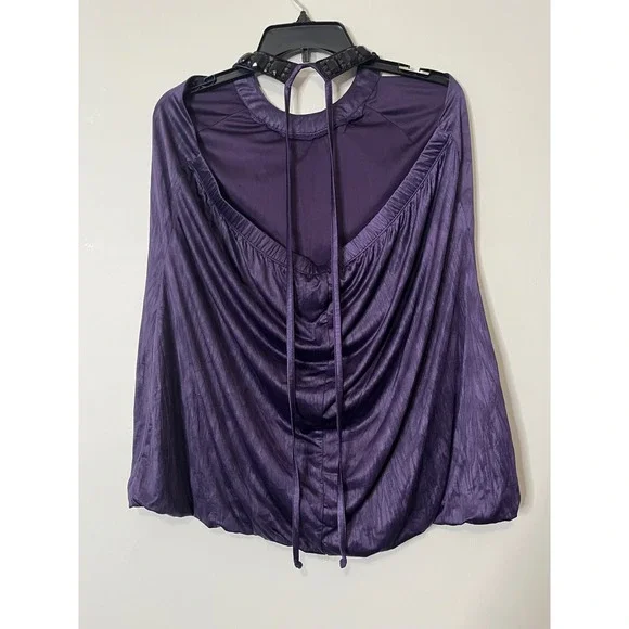 Maurices Purple Jewel Neck Sleeveless Party Blouse Top - Size‎ 2 2 - Picture 5 of 5